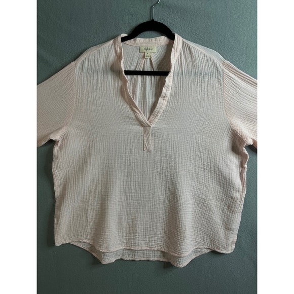 Style & Co Gauze‎ Top Women's Extra Large V-Neck Button Cuff Lightweight Blouse - Picture 1 of 8